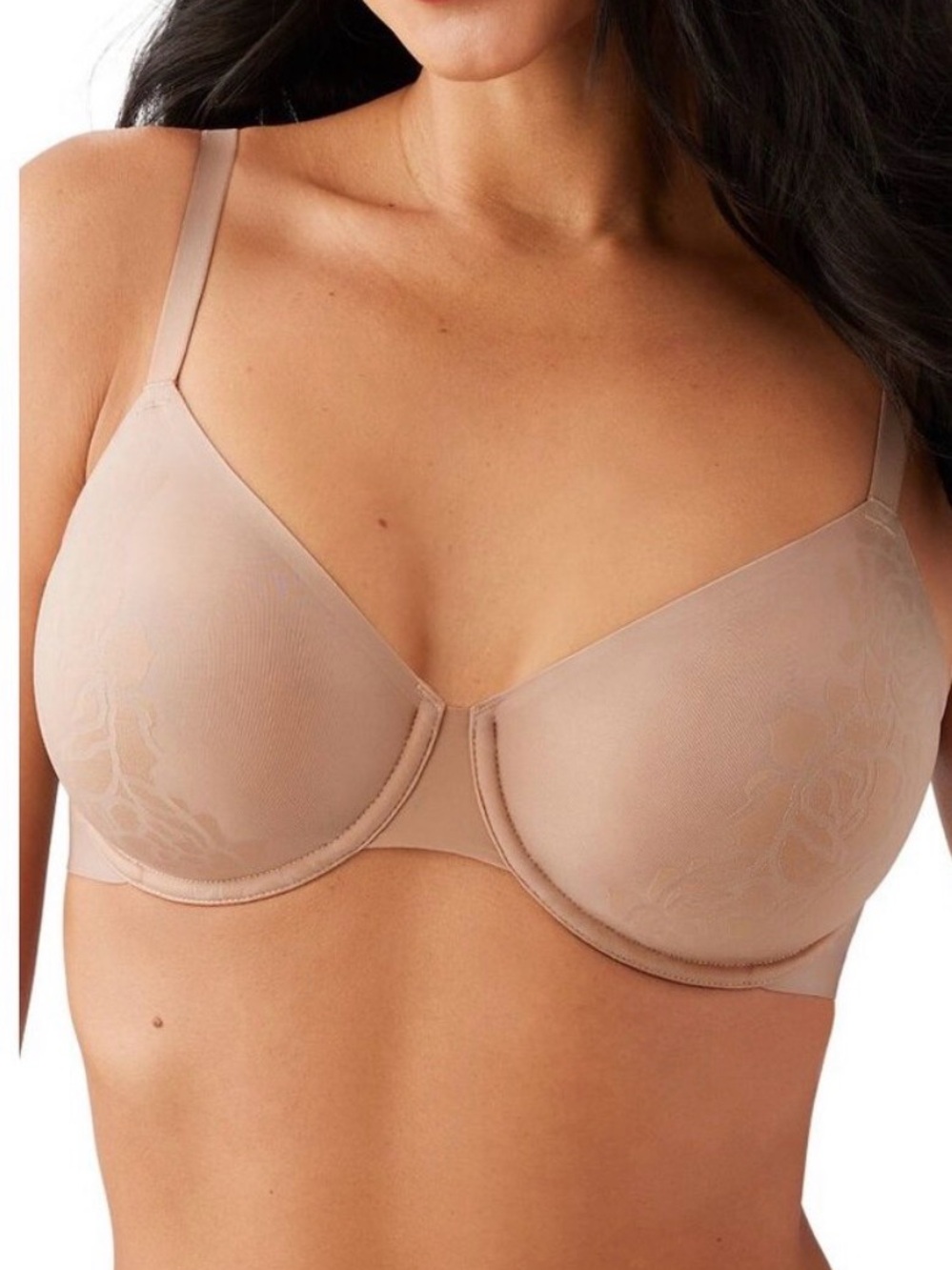 WACOAL Confidence Boost Lift Unpadded Underwire Bra 34D Beige Nude #855380